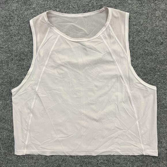 Lululemon Tops - Lululemon Tank Top Womens Small Cropped Mesh Back Run Swiftly Athletic Workout G